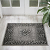 Nourison Riviera RI07 Grey Black Area Rug Corner Image