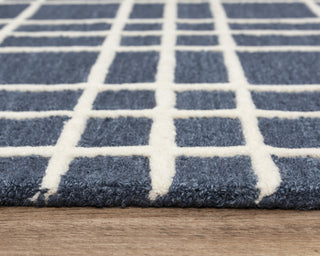Alora Decor x Rizzy Lofton A07102 Blue Area Rug Edge Image