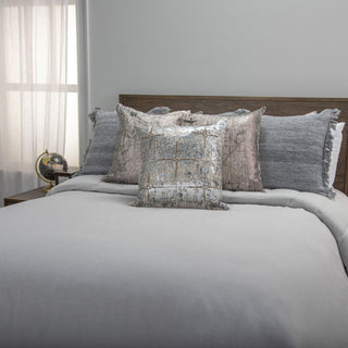 Rizzy Comforter Set BC6876 Grey Bedding Room Image Feature