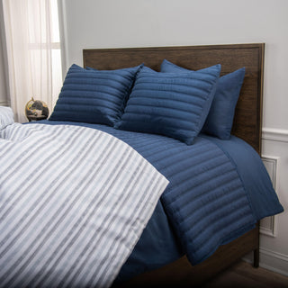 Rizzy Comforter Set BC6880 Blue Bedding Main Image
