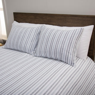 Rizzy Comforter Set In Fabric Bag BC7212 Natural / Blue Bedding Edge Image