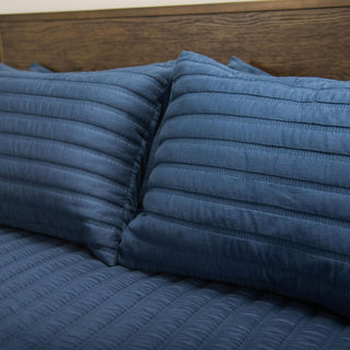 Rizzy Quilts BQ6871 Blue Bedding Room Image Feature