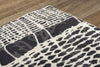 Rizzy Emerge EMG926 Beige / Black Area Rug Angle Image