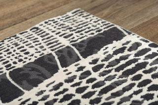 Rizzy Emerge EMG926 Beige / Black Area Rug Angle Image