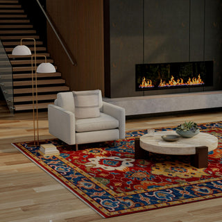 Rizzy Envision ENV801 Red / Blue Area Rug Room Image Feature