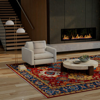 Rizzy Envision ENV801 Red / Blue Area Rug Room Image Feature