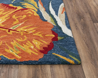 Rizzy Miramar MIR971 Dark Blue Area Rug Detail Image