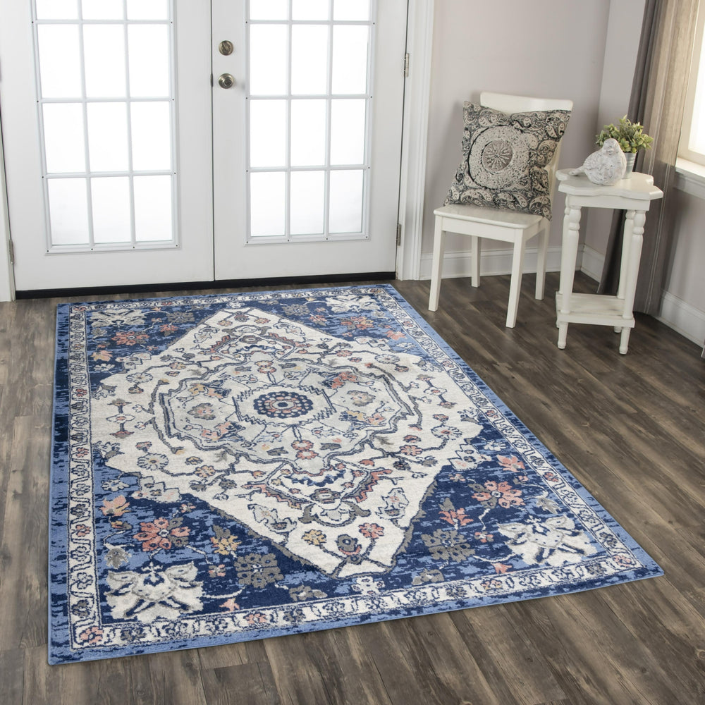 Rizzy Marquise MRQ850 Blue Area Rug Room Image Feature