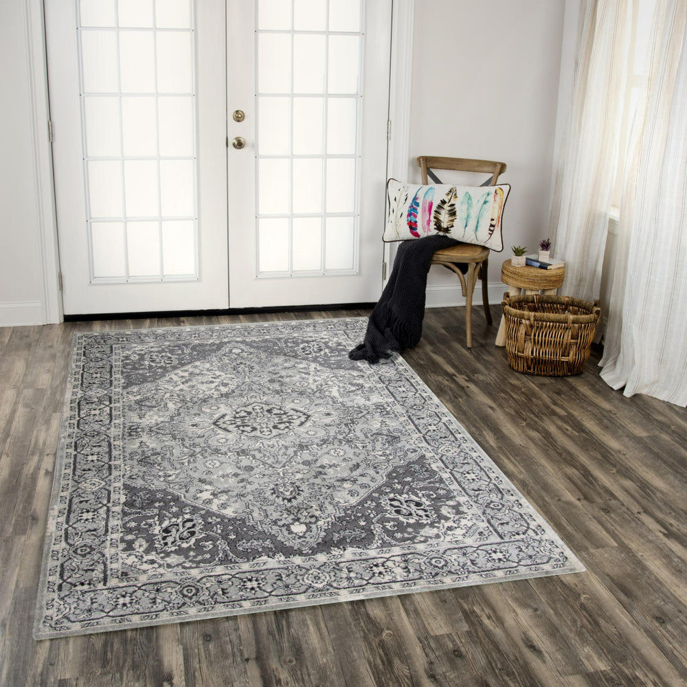 Rizzy Odyssey ODY838 Light Gray Area Rug Room Image Feature