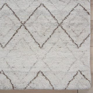 Rizzy Posh PSH002 White / Brown Area Rug Detail Image