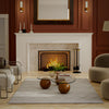 Rizzy Posh PSH002 White / Brown Area Rug Room Image Feature