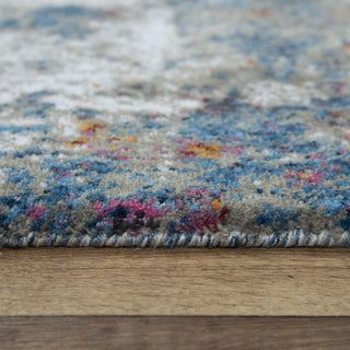 Rizzy Signature SGN698 Gray / Blue Area Rug Edge Image
