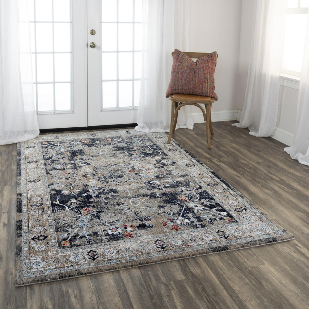 Rizzy Signature SGN771 Dark Gray Area Rug Room Image Feature