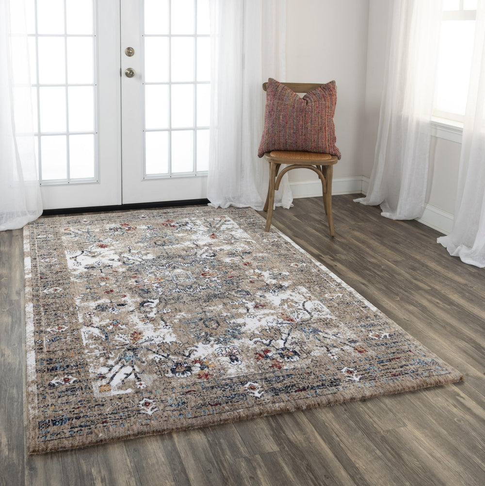 Rizzy Signature SGN773 Light Gray Area Rug Room Image Feature
