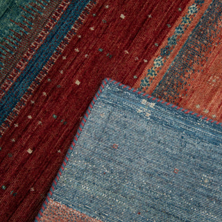Rizzy Spectrum SPT209 Blue Area Rug Backing Edges