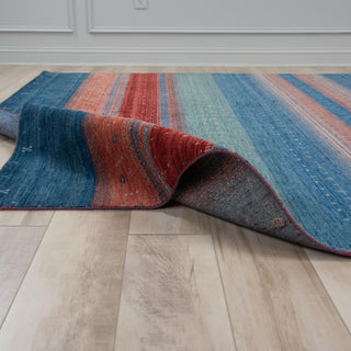 Rizzy Spectrum SPT209 Blue Area Rug Backing Closeup Edges
