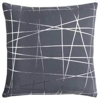 Rizzy Pillows T11966 Grey/ Metallic Silver by Rachel Kate main image