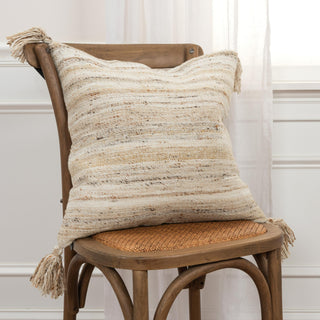 Rizzy Pillows T17127 Beige Room Image Feature