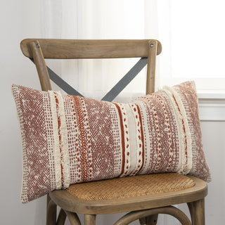 Rizzy Pillows T17810 Rust/Natural Edge Image
