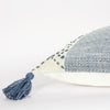 Rizzy Pillows T17942 Ivory/Blue Detail Image
