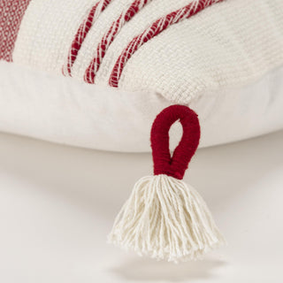 Rizzy Pillows T19622 Red/White Angle Image