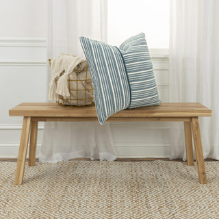 Rizzy Pillows T19732 Teal / Ivory Edge Image