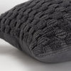 Rizzy Pillows T19787 Charcoal Grey Corner Image