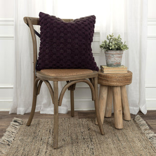 Rizzy Pillows T19788 Wine Edge Image
