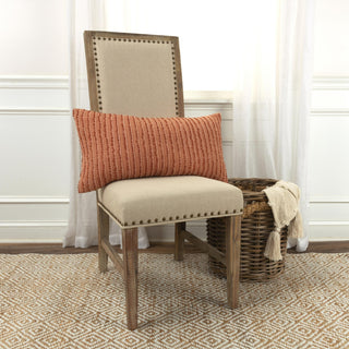 Rizzy Pillows T19794 Terra Cotta Edge Image