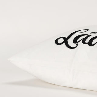 Rizzy Pillows T19940 Ivory/Black Detail Image