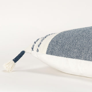Rizzy Pillows T20029 Blue/White Detail Image