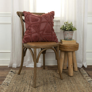 Rizzy Pillows T20067 Wine Edge Image