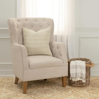 Rizzy Pillows T20624 Cream/Green Room Image Feature