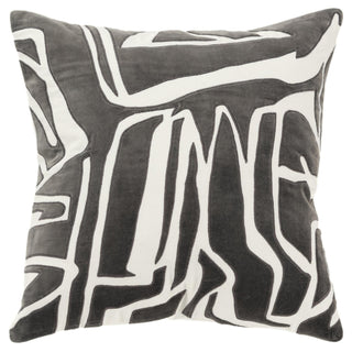 Rizzy Pillows T21509 Ivory / Charcoal Main Image