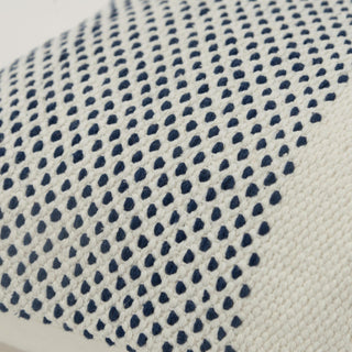 Rizzy Pillows T21541 Natural/Deep Dark Blue Angle Image
