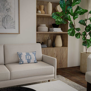 Rizzy Pillows T22303 Natural/Blue Edge Image