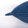 Rizzy Pillows T22655 Deep Dark Blue Detail Image