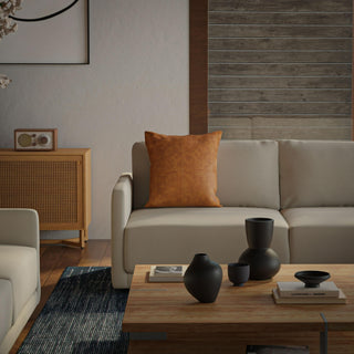 Rizzy Pillows T23410 Saddle Brown Room Image Feature