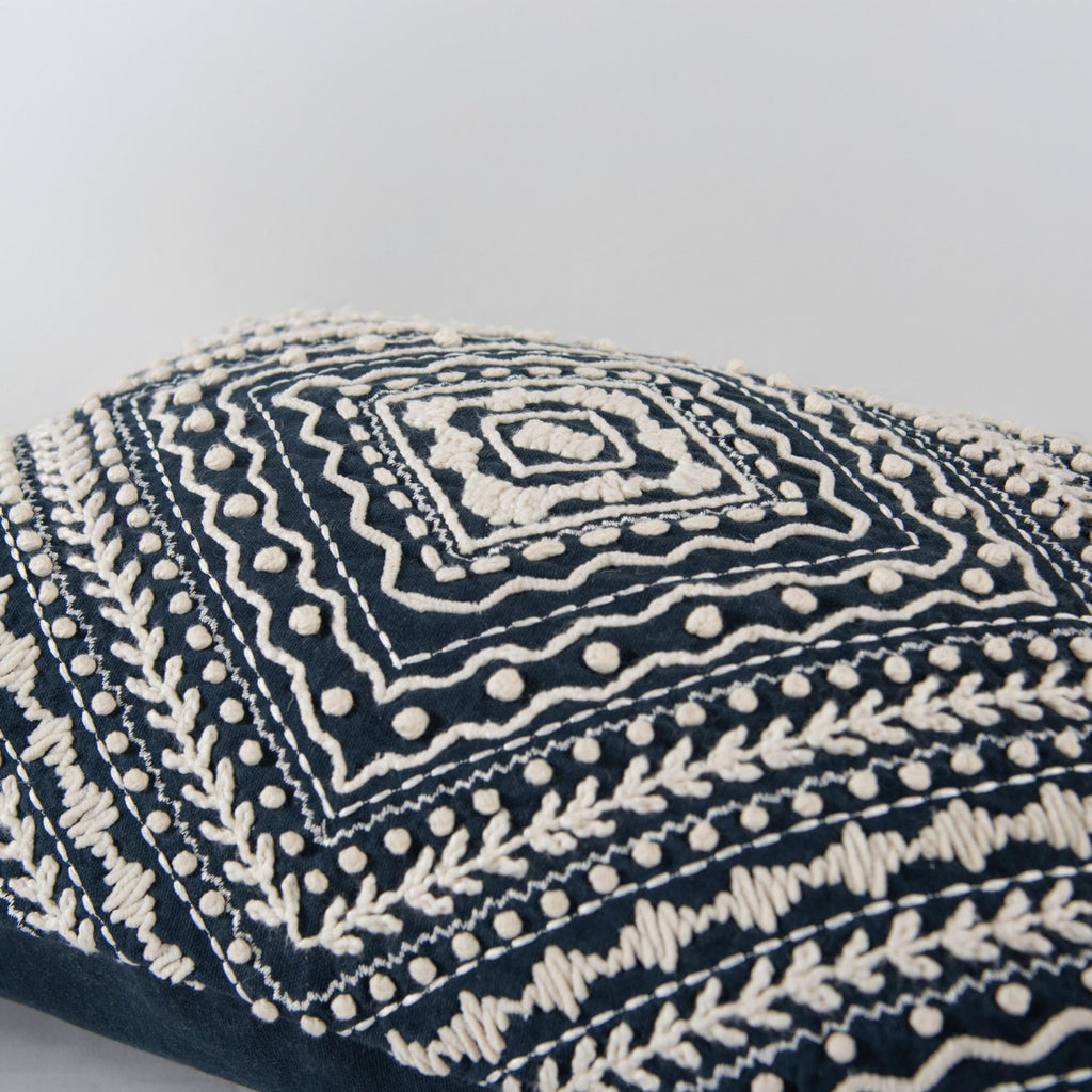 Rizzy Pillows T23553 Blue/ Natural Corner Image