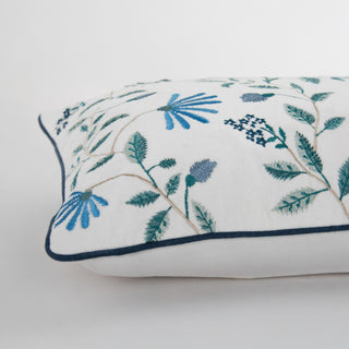 Rizzy Pillows T23769 Ivory/ Blue Edge Image