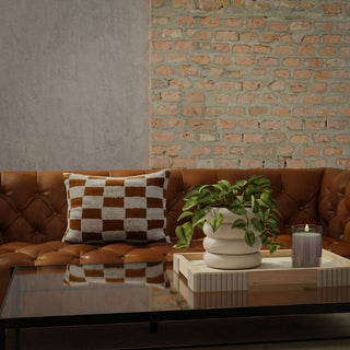 Rizzy Pillows T23884 Brown/ Natural Room Image Feature