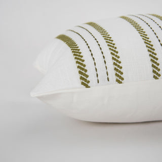 Rizzy Pillows T25087 White/Green Edge Image