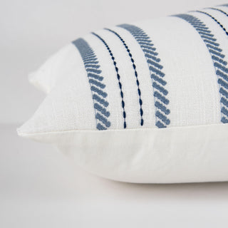 Rizzy Pillows T25091 White/Blue Edge Image