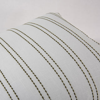 Rizzy Pillows T25094 White/Green Corner Image