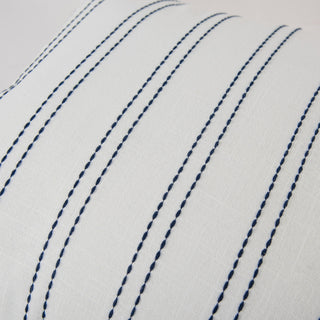 Rizzy Pillows T25098 White/Blue Corner Image