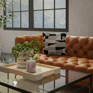 Rizzy Pillows T25462 Natural/Black Room Image Feature