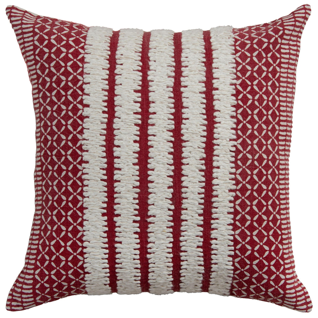 Rizzy Pillows T27071 Red/ Natural main image