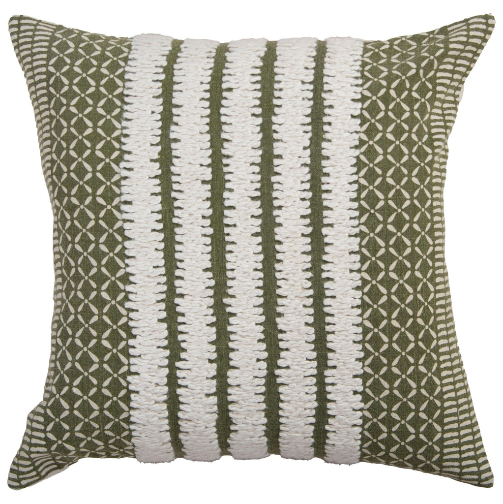 Rizzy Pillows T27073 Green/ Natural main image