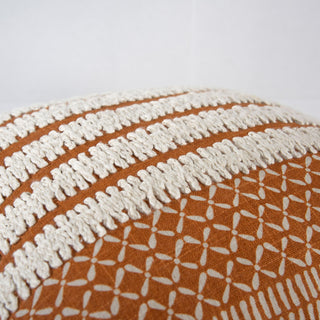 Rizzy Pillows T27075 Orange/ Natural Corner Image