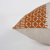 Rizzy Pillows T27075 Orange/ Natural Edge Image